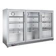 Arrière-bar réfrigérée inox FAGOR 3 portes vitrées - gamme 570 - 327 litres