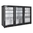 Arrière-bar réfrigérée noir FAGOR 3 portes vitrées - gamme 570 - 327 litres