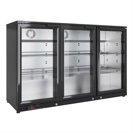 Arrière-bar réfrigérée noir FAGOR 3 portes vitrées - gamme 570 - 327 litres
