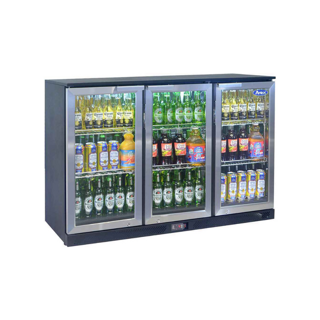 BDS-310 - Arrière bar réfrigérée 3 portes vitrées -2+8°C - Capacité  320 litres - 1350x505x895mm