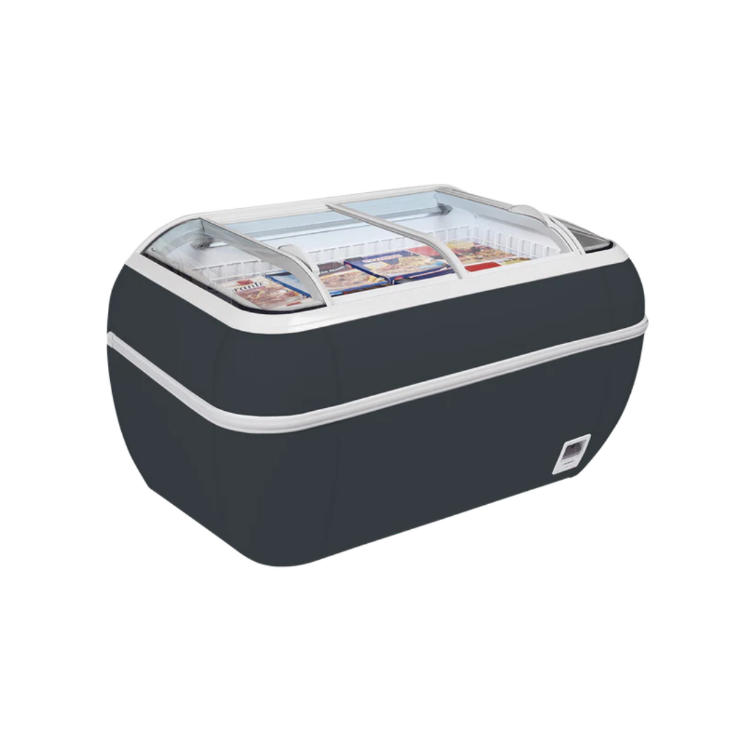 Congélateur de supermarché noir 1470 x 812 x 915