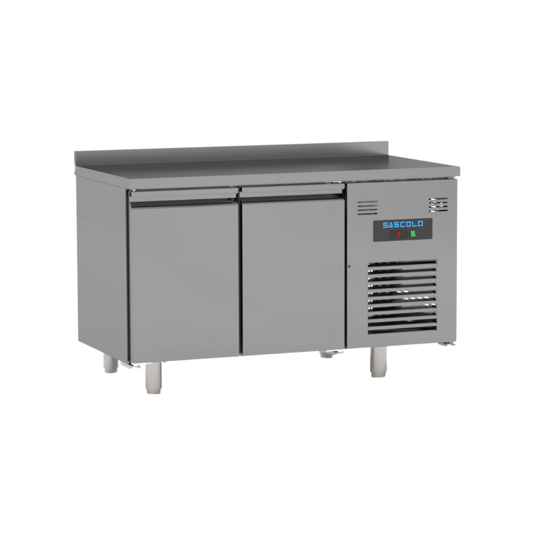 DPG140-Desserte réfrigérée positive -2/+8°C 2 portes 1400x700x850mm