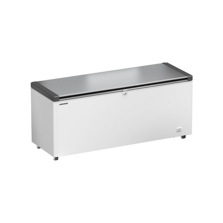 EFL 6056 - Congélateur coffre en epoxy blanc + couvercle inox - 542  litres