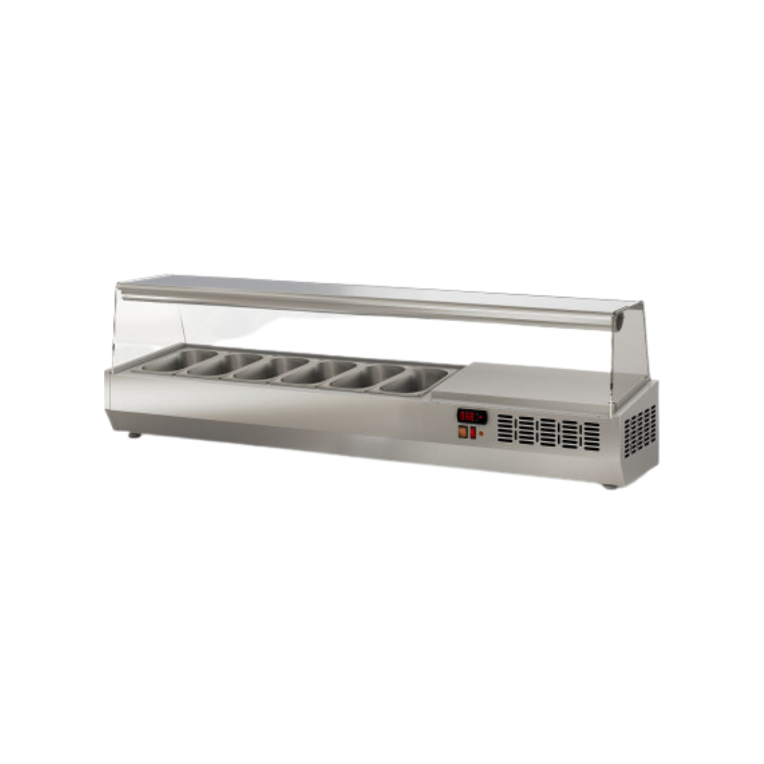    EI150-1_4-Presentoiraingredientvitre6xGN1_4refrigereepositive0__8_C-1495x336x436mm