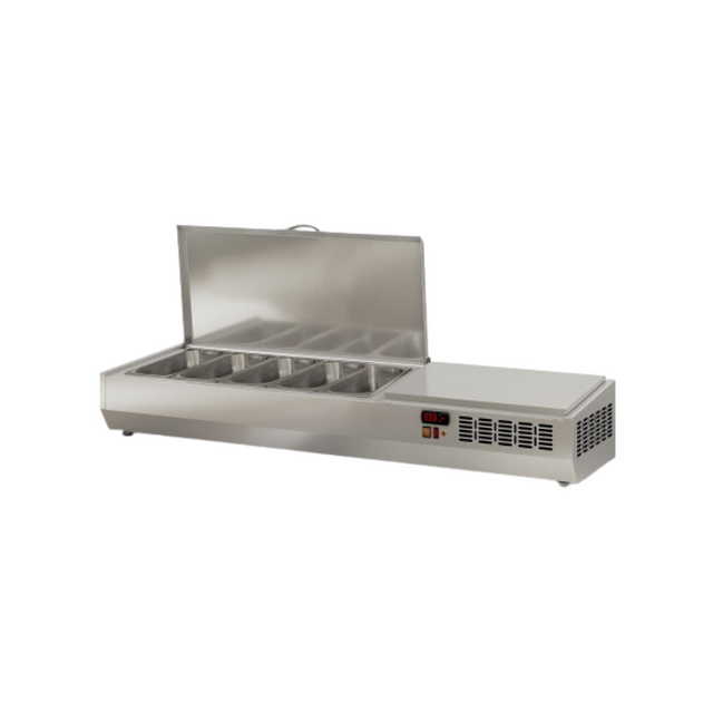    EI150-T-1_3-Presentoiraingredientcouvercleinox5xGN1_3refrigereepositive0__8_C-1495x396x436mm