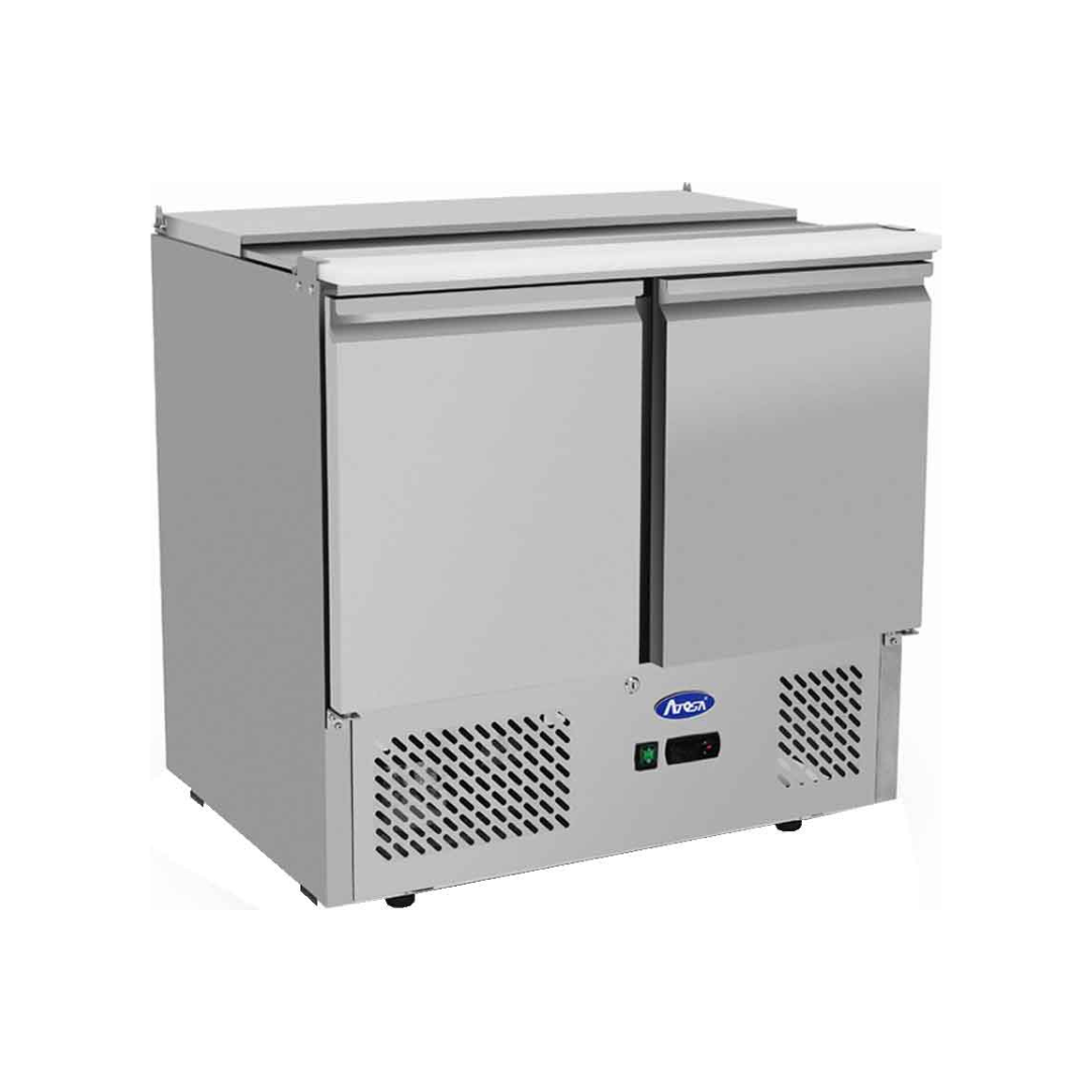 ESL3800GR - Saladette réfrigérée positive 2 portes -2+8°C - Capacité  300 litres - 900x700x925mm