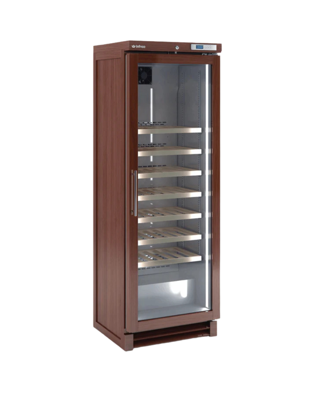 EVV100 Armoire à vin bois réfrigérée positive 1 porte vitrée