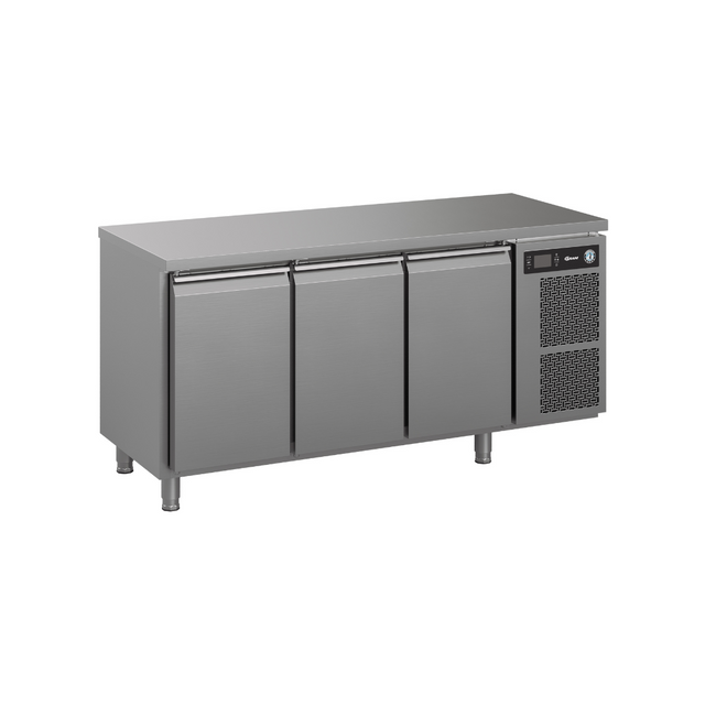 F 3 A DL DL DR L E - Table réfrigérée négative 2 portes -5-25°C - Capacité  300 litres - 1310x700x880mm