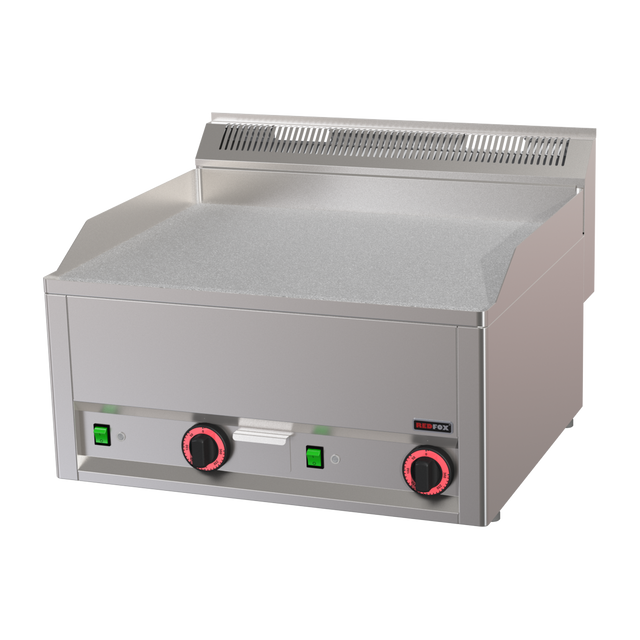 FTHC-60-EL-00020985 - Plancha chromée lisse électrique à poser - 660x600x290mm - 6 kW Tri 400V