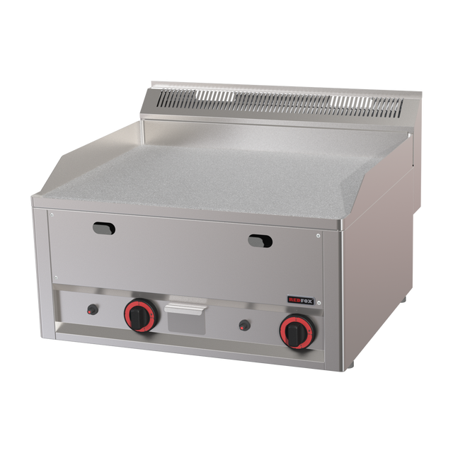 FTHC-60-GL-00020999 - Plancha chromée lisse gaz à poser - 660x600x290mm - 6 kW Tri 400V