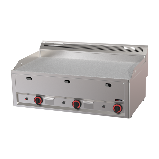 FTHC-90-GL-00021152 - Plancha chromée lisse gaz à poser - 990x600x290mm - 9 kW Tri 400V