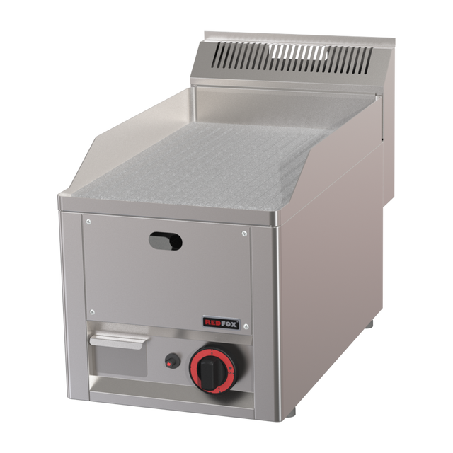 FTRC-30-GL-00021110 - Plancha chromée nervurée gaz à poser - 330x600x290mm - 3 kW Mono 230V