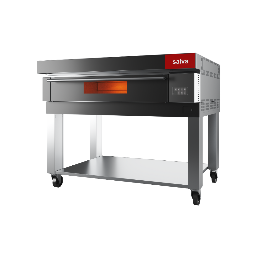 Four à pizza 12 pizzas + support à roulettes