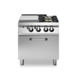 Fourneau 2 feux + plaque coup-de-feu sur four gaz – 26 kW Gaz – 800x730x870mm