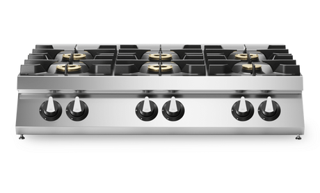 Fourneau 6 feux à poser – 33,5 kW Gaz – 1200x730x280mm