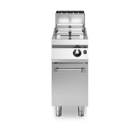 Friteuse à gaz tube dans la cuve sur meuble fermé - Capacité : 13 litres - 12 kW Gaz - 400x730x870mm