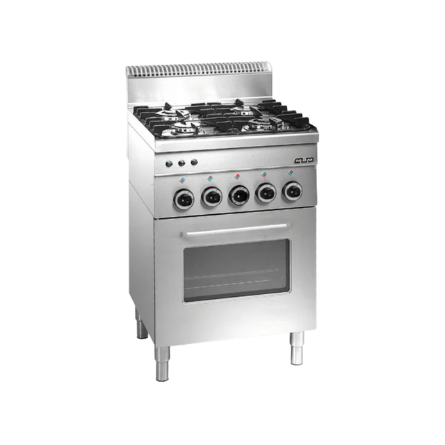 G4SF6 Fourneau 4 feux vifs sur four gaz avec grill électrique