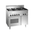 G6SFA6 Fourneau 4 feux vifs sur four gaz avec grill électrique