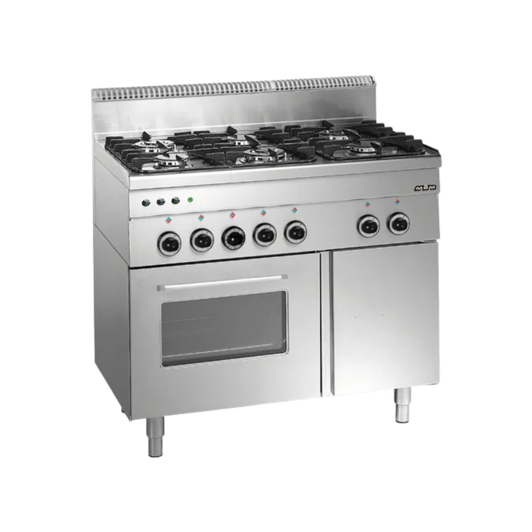 G6SFA6 Fourneau 4 feux vifs sur four gaz avec grill électrique