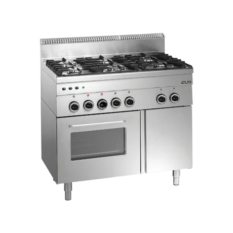 G6SFA6 Fourneau 4 feux vifs sur four gaz avec grill électrique