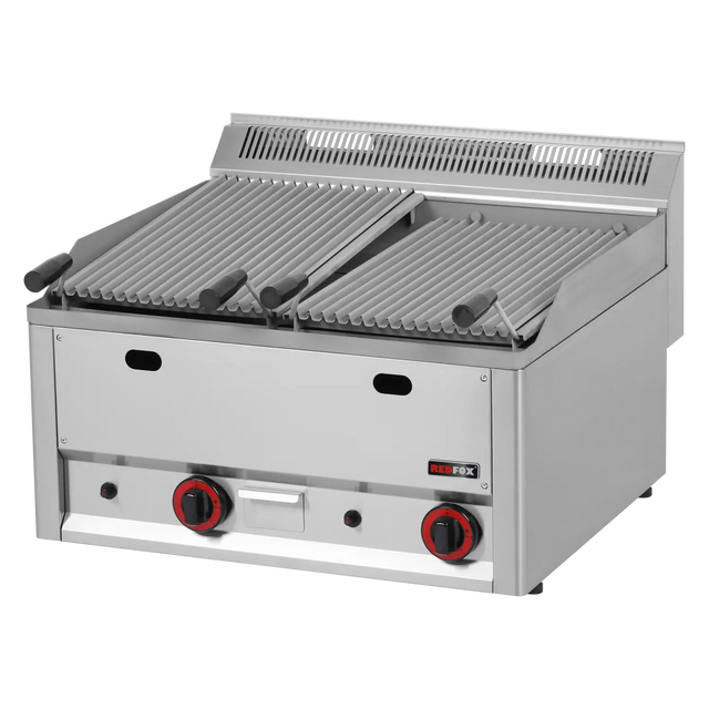 GL-60-GLS-00006253 - Grill charcoal à pierre de lave gaz - 660x600x290mm - 13 kW Gaz