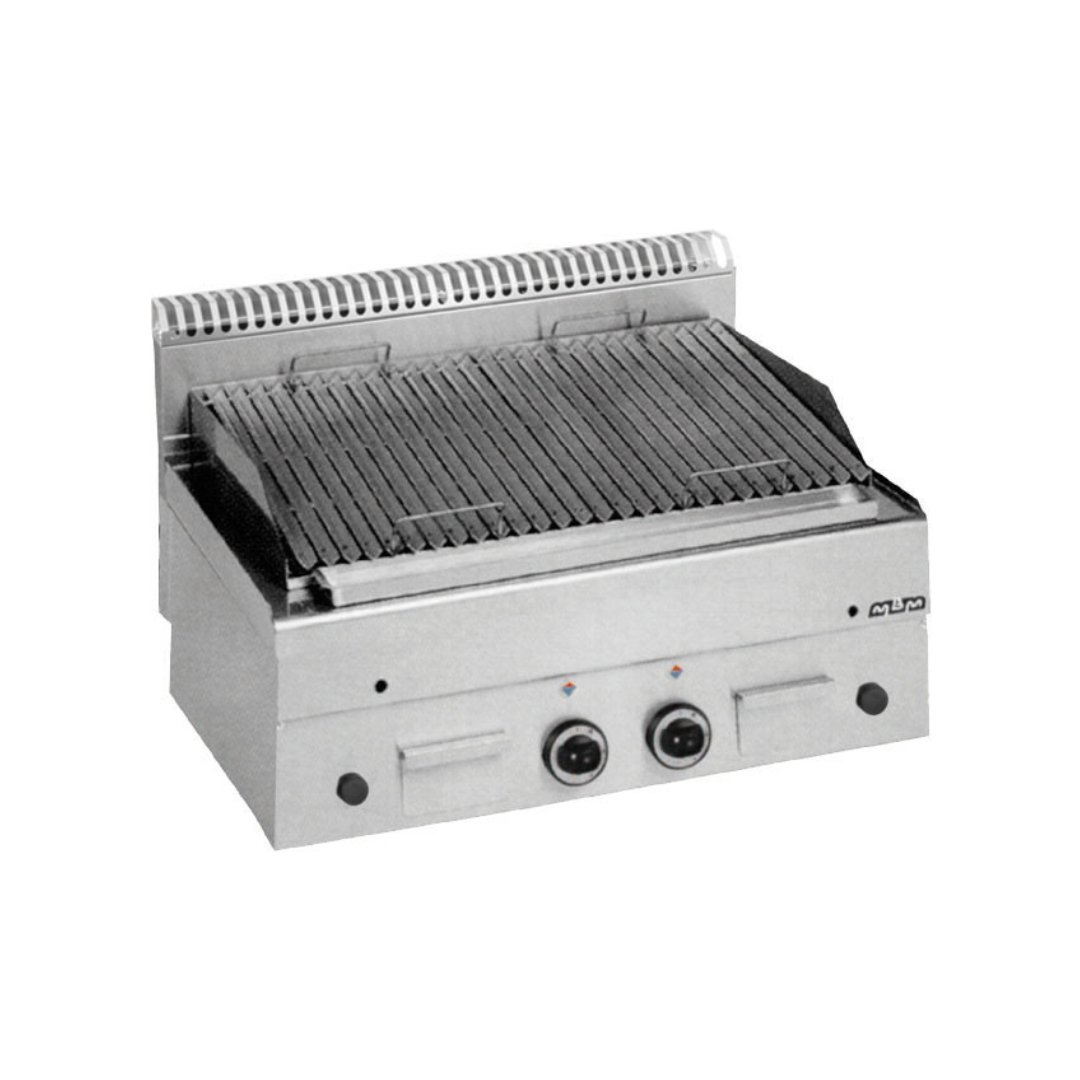 Grill charcoal double gaz à poser - 800x600x270mm - 14 kW Gaz