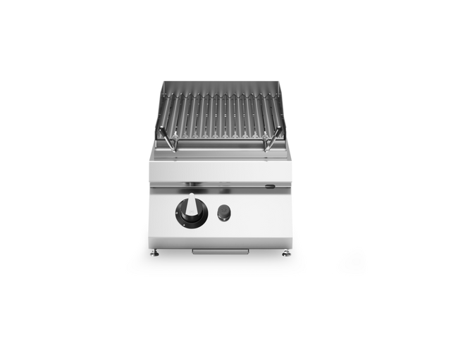 Grill à pierre de lave 1 zone à gaz à poser - 7,5 kW Gaz - 400x730x280mm
