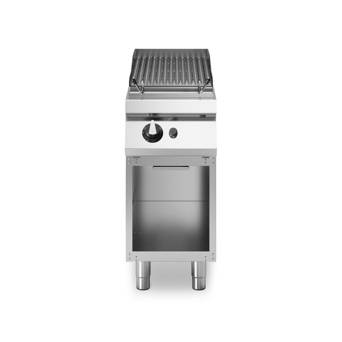 Grill à pierre de lave 1 zone à gaz sur meuble ouvert - 7,5 kW Gaz - 400x730x870mm