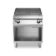 Grill à pierre de lave 2 zones à gaz sur meuble ouvert - 15 kW Gaz - 800x730x870mm