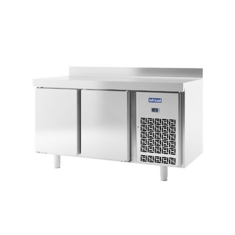 IM602P - Table réfrigérée positive avec dosseret 2 portes -2+8°C - Capacité  255 litres - 1468x600x850mm