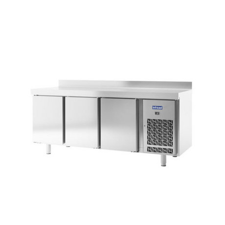 IM604P - Table réfrigérée positive avec dosseret 4 portes -2+8°C - Capacité  540 litres - 2452x600x850mm