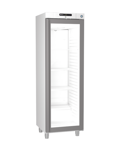 KG 420 L - Armoire réfrigérée positive 1 porte vitrée blanc +1+12°C - Capacité  343 litres - 595x667x1876mm