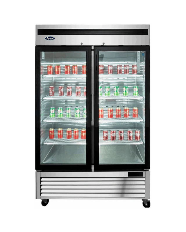 MCF8703GR Armoire réfrigérée négative inox 2 portes vitrées - 1300L