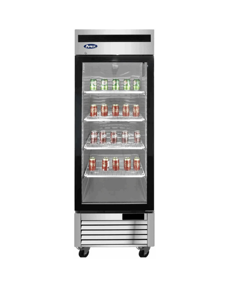 MCF8705GR Armoire réfrigérée positive inox 1 porte vitrée - 610L