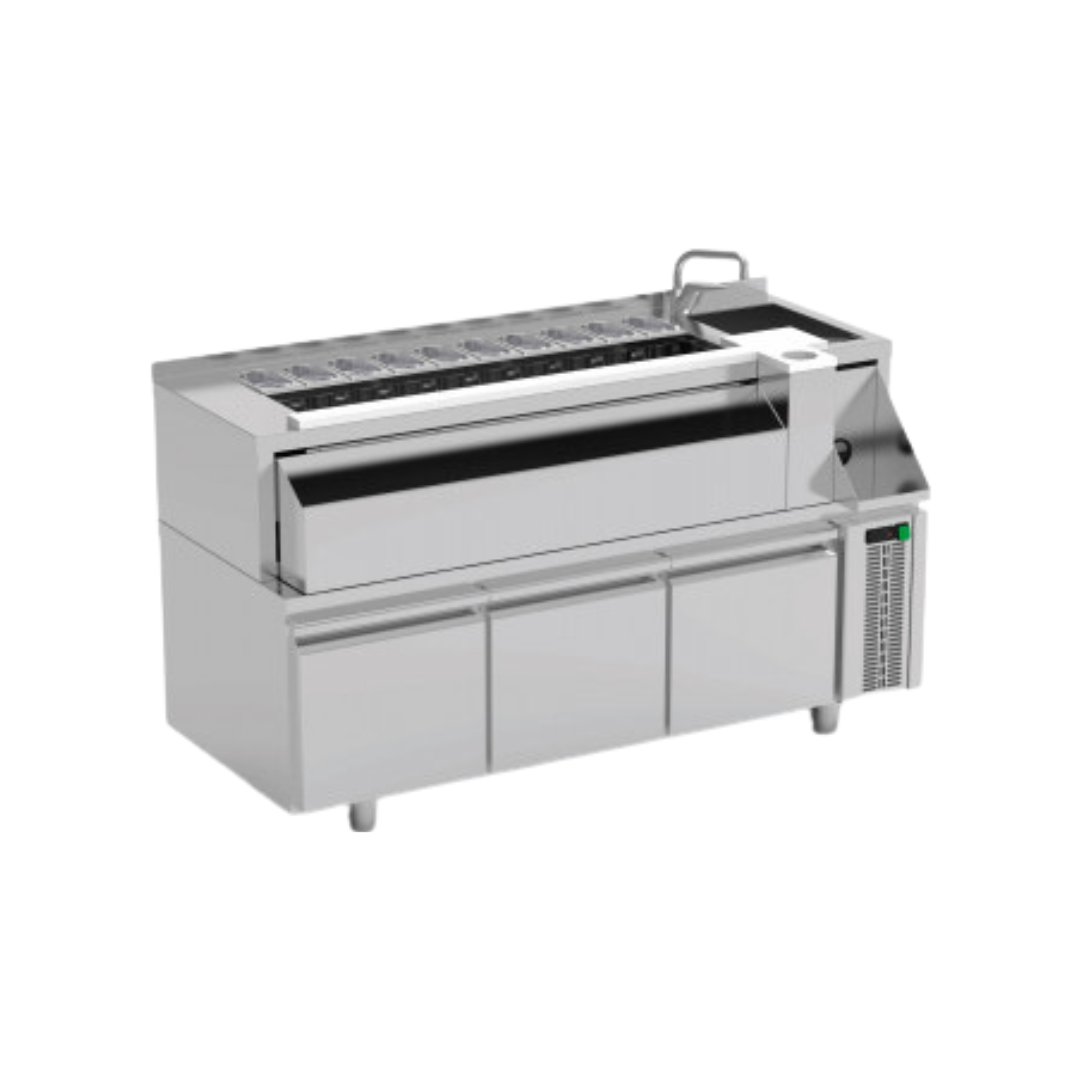 MCR-160D-Meublecokctail3tiroirsrefrigereeavecevieradroite-1600x745x900mm