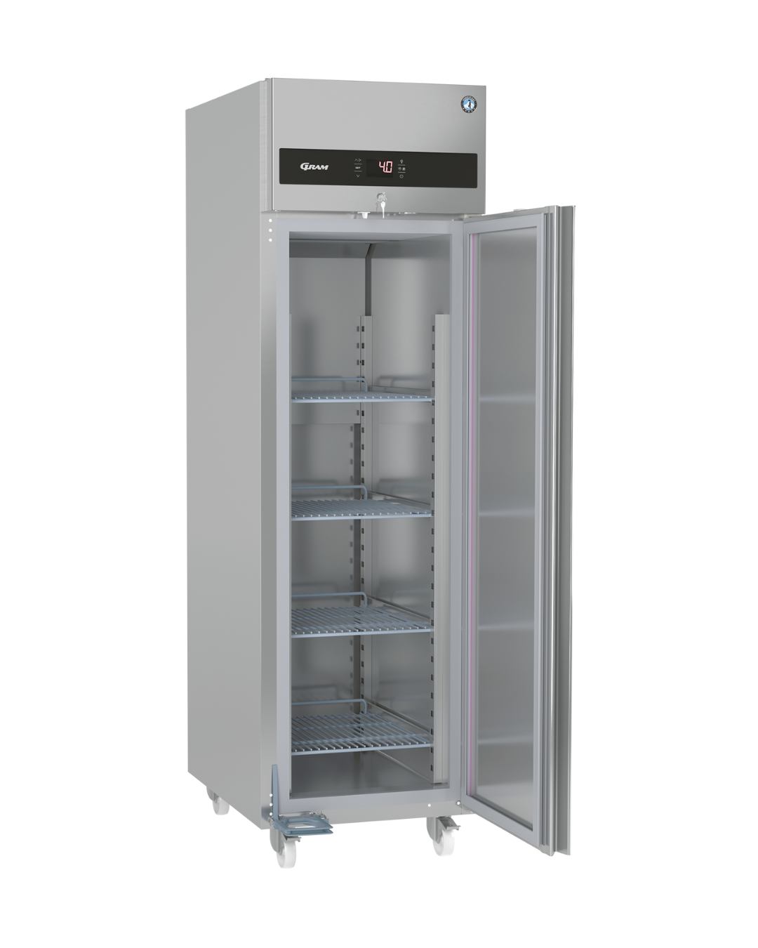 Positive refrigerated cabinet 1 door - Capacity: 480 liters - 610x920x2075mm