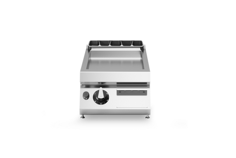 Plancha lisse 1 zone à gaz à poser - 7 kW Gaz - 400x730x280mm