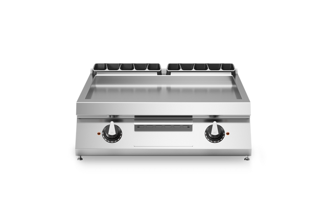 Plancha lisse 2 zones électrique à poser - 10,8 kW 400V Tri - 800x730x280mm
