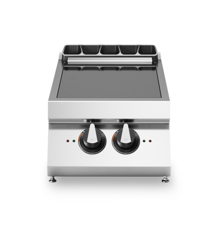 Plaque induction 2 zones à poser – 7 kW 400V Tri – 400x730x280mm