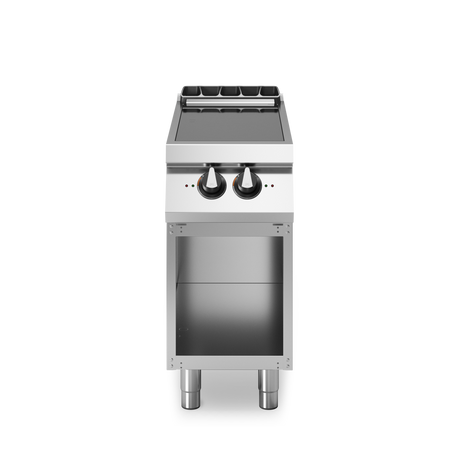 Plaque induction 2 zones sur meuble ouvert – 7 kW 400V Tri – 400x730x870mm