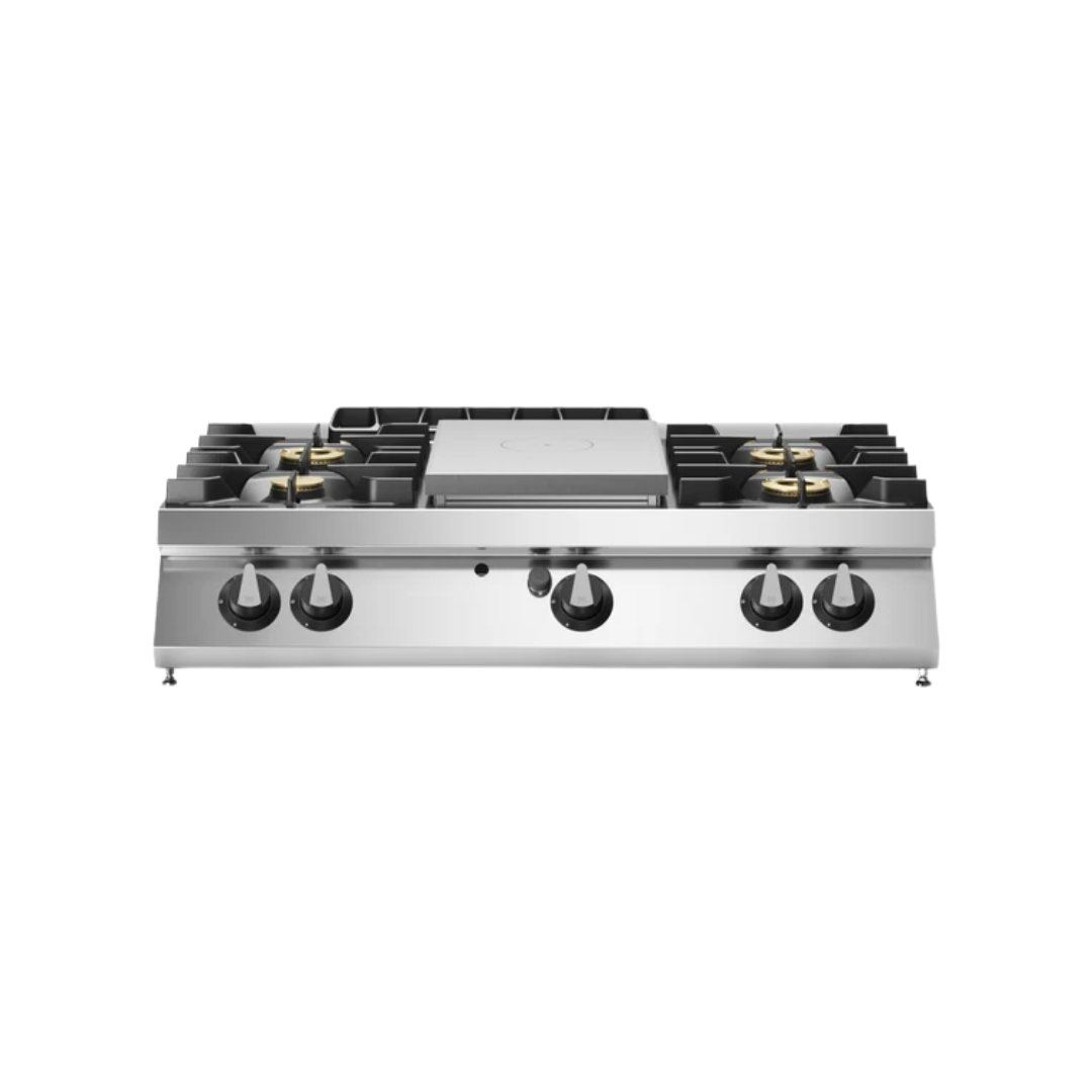 R70_120TPPGF_T Fourneau 4 feux + plaque coup-de-feu à poser