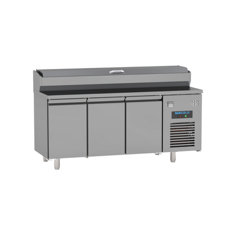 SLD185 Saladette réfrigérée positive -2/+8°C 3 portes 1865x700x1090mm