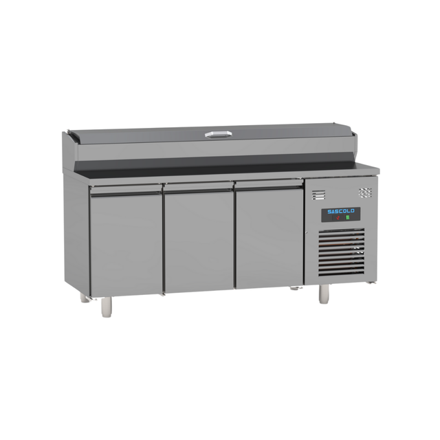 SLD185 Saladette réfrigérée positive -2/+8°C 3 portes 1865x700x1090mm