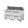 TSSU-60-16D-4-HC - Table de préparation positive 4 tiroirs - Série TSSU TRUE - 439 litres - 16xGN16 - 1534x766x1093mm