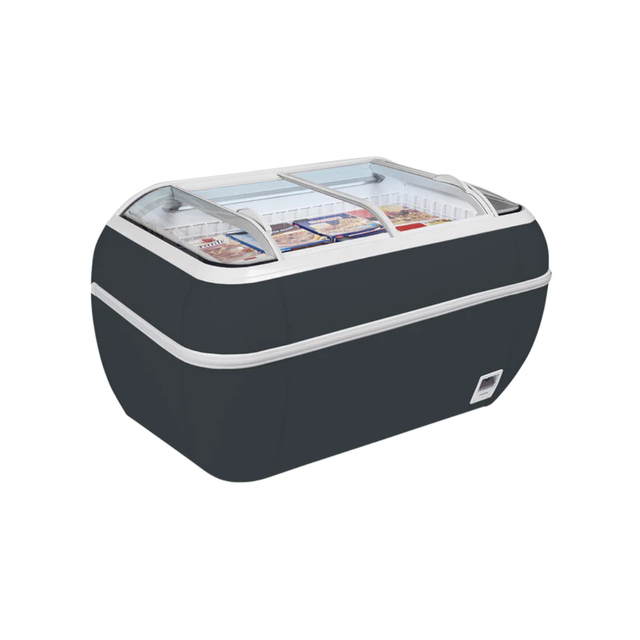 TWIN HEAD A-F - Congélateur de supermarché gris 1470 x 812 x 915