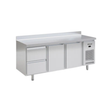 Table réfrigérée négative avec dosseret 3 portes - 465L
