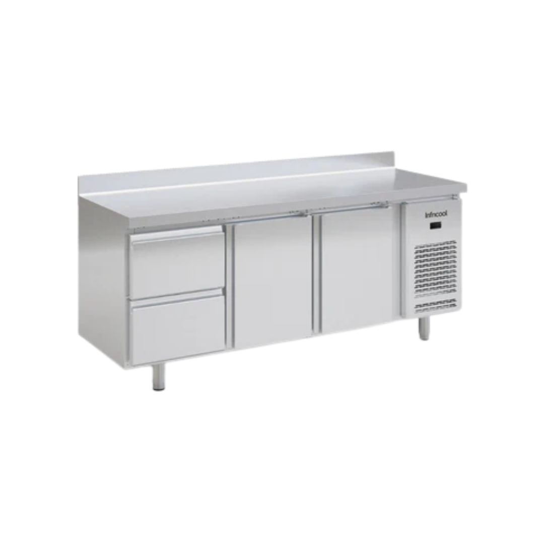 Table réfrigérée négative avec dosseret 3 portes - 465L