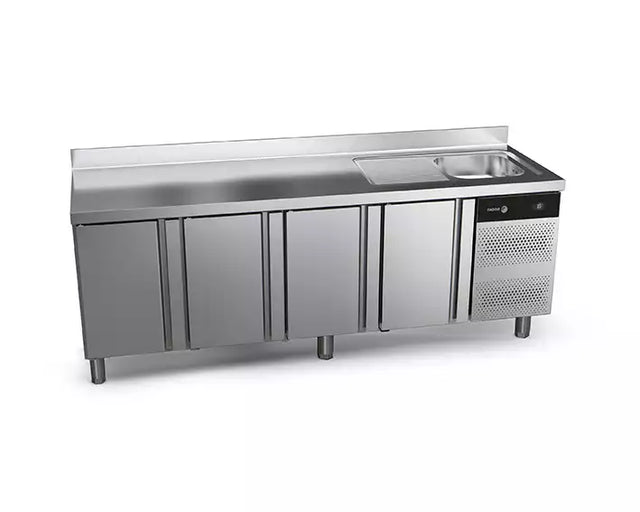 Table réfrigérée positive avec évier FAGOR 4 portes - gamme 700 - 581 litres