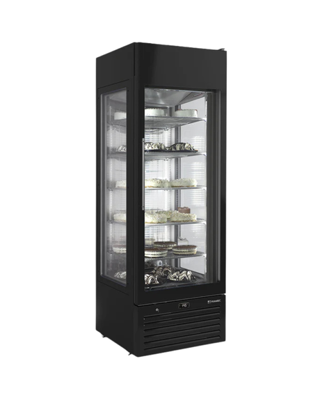 VEXPN6 Vitrine d'exposition positive 3 faces vitrées - 6 niveaux