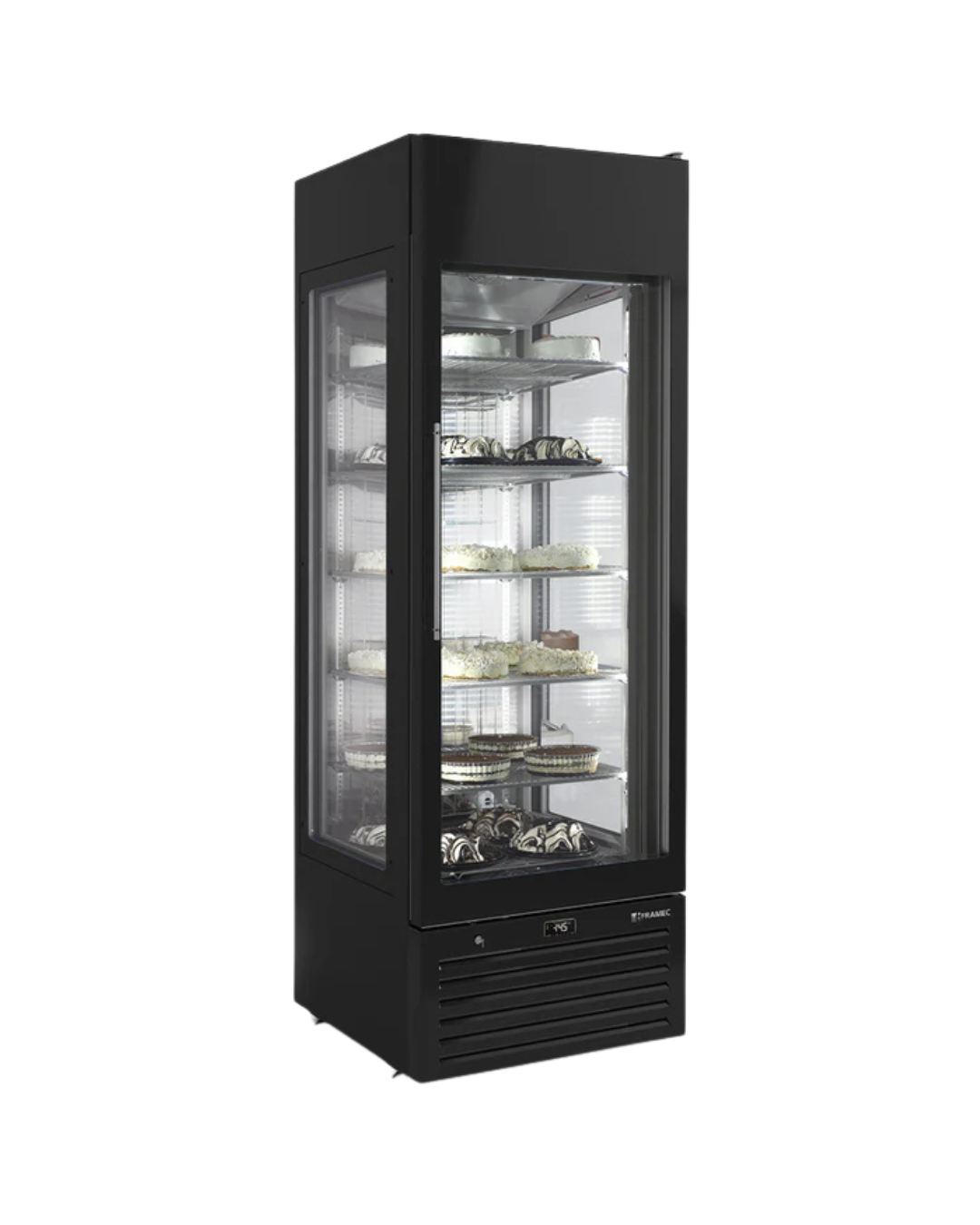 VEXPNN6Vitrine d'exposition positive/négative 3 faces vitrées - 6 niveaux